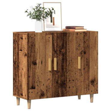 vidaXL Ντουλάπι Παλαιό Ξύλο 90x34x80cm από Επεξεργασμένο Ξύλο 1 τεμ.