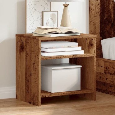 vidaXL Κομοδίνα 2 τεμ. Όψη Παλαιού Ξύλου 40x30x40cm από Επεξ. Ξύλο