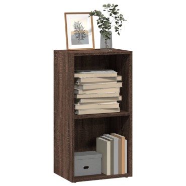 vidaXL Βιβλιοθήκη Καφέ Δρυς 40x30x77cm από Επεξεργασμένο Ξύλο 1 τεμ.