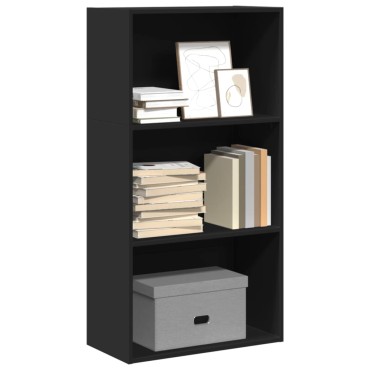 vidaXL Βιβλιοθήκη Μαύρη 60x30x114cm από Επεξεργασμένο Ξύλο 1 τεμ.