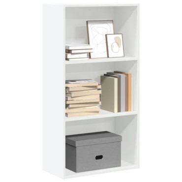 vidaXL Βιβλιοθήκη Λευκή 60x30x114cm από Επεξεργασμένο Ξύλο 1 τεμ.