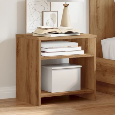 vidaXL Κομοδίνο Χρώμα Αρτισιανή Δρυς 40x30x40cm από Επεξ. Ξύλο 1 τεμ.