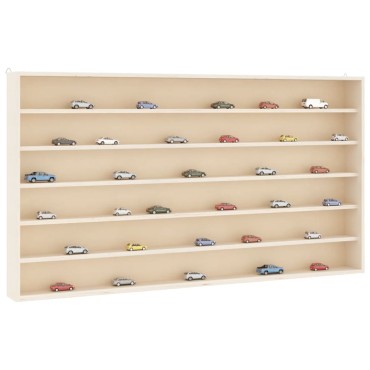 vidaXL Ξύλινη συλλεκτική βιτρίνα με 6 ράφια 100x8,5x55cm