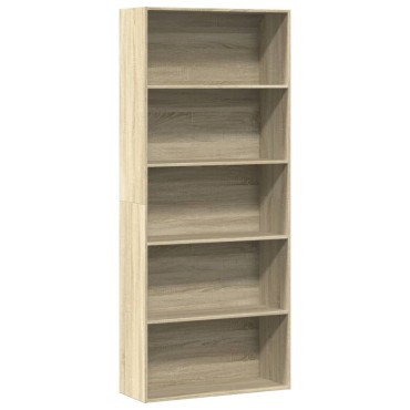 vidaXL Βιβλιοθήκη Sonoma Δρυς 80x30x189cm Επεξεργασμένο Ξύλο 1 τεμ.