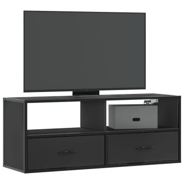 vidaXL Έπιπλο Τηλεόρασης Μαύρο 100x31x39,5cm Επεξεργ. Ξύλο / Μέταλλο