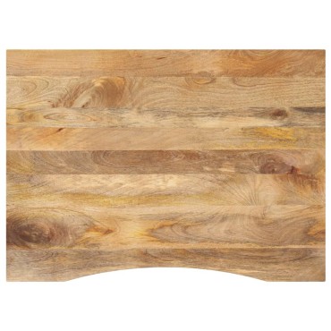 vidaXL Επιφάνεια Γραφείου Καμπύλη 100x80x2,5cm Μασίφ Ακατ. Μάνγκο