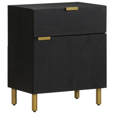 vidaXL Κομοδίνο Μαύρο 50x33x60cm από Επεξεργασμένο Ξύλο 1 τεμ.