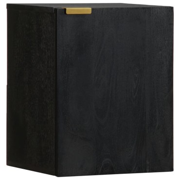 vidaXL Στήλη Μπάνιου Κρεμαστή Μαύρο 38x33x48cm Επεξεργασμένο Ξύλο 1 τεμ.