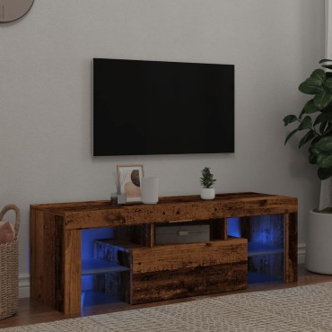 vidaXL Έπιπλο Τηλεόρασης LED Όψη Παλαιού Ξύλου120x36,5x40cm Επεξ. Ξύλο