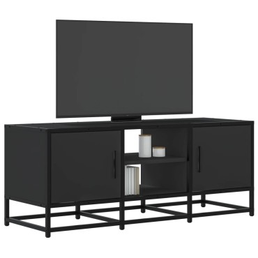 vidaXL Έπιπλο Τηλεόρασης Μαύρο 100x35x41cm Επεξεργ. Ξύλο / Μέταλλο