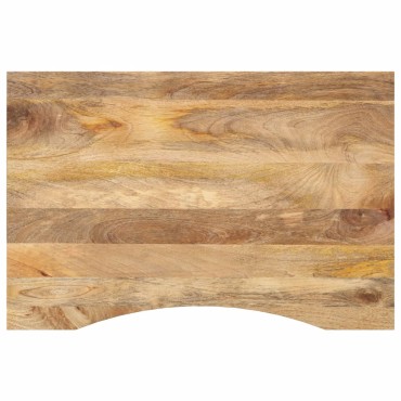 vidaXL Επιφάνεια Γραφείου Καμπύλη 80x50x2,5cm Μασίφ Ακατ. Μάνγκο