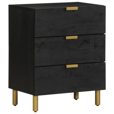vidaXL Κομοδίνο Μαύρο 50x33x62cm από Επεξεργασμένο Ξύλο 1 τεμ.