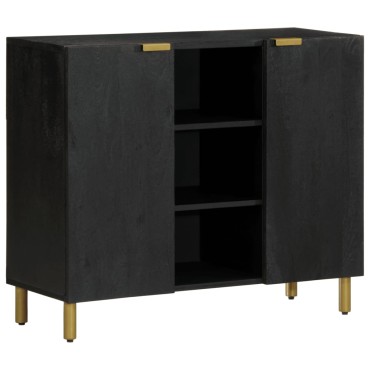 vidaXL Συρταριέρα Μαύρη 90x33x75cm από Επεξεργασμένο Ξύλο