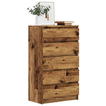 vidaXL Συρταριέρα Όψη Παλαιού Ξύλου 60x36x103cm Επεξεργασμένο Ξύλο 1 τεμ.