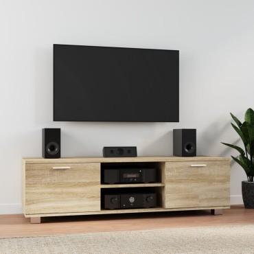 vidaXL Έπιπλο Τηλεόρασης Sonoma Δρυς 140x40,5x35cm Επεξεργ. Ξύλο