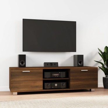 vidaXL Έπιπλο Τηλεόρασης Καφέ Δρυς 140x40,5x35cm Επεξεργ. Ξύλο