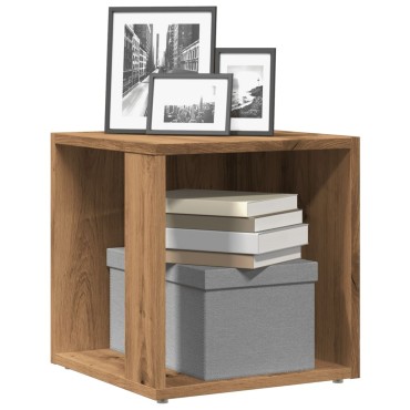 vidaXL Βοηθητικό Τραπέζι Αρτισιανή Δρυς 33x33x34cm Επεξ. Ξύλο 1 τεμ.