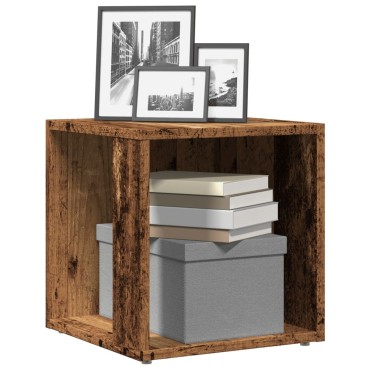 vidaXL Τραπέζι Βοηθητικό Παλαιό Ξύλο 33x33x34cm από Επεξ. Ξύλο