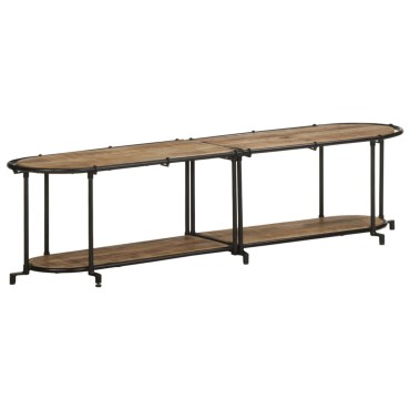 vidaXL Έπιπλο Τηλεόρασης 160x42x40cm Μασίφ Ακατέργ. Ξύλο Μάνγκο 1 τεμ.
