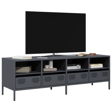 vidaXL Έπιπλο Τηλεόρασης Ανθρακί 135x39x43,5cm Ατσάλι Ψυχρής Έλασης