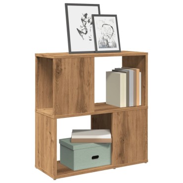 vidaXL Βιβλιοθήκη Αρτισιανή Δρυς 60x24x63cm Επεξεργ. Ξύλο 1 τεμ.