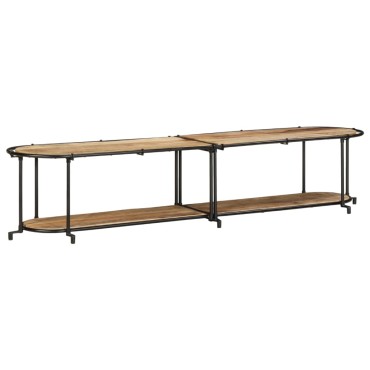 vidaXL Έπιπλο Τηλεόρασης 200x42x40cm Μασίφ Ακατέργ. Ξύλο Μάνγκο 1 τεμ.