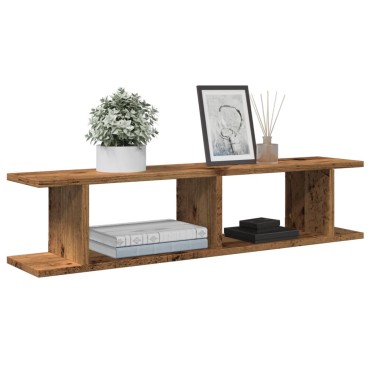 vidaXL Ραφιέρες Τοίχου 2 τεμ. Μαύρες 90x18x20cm Επεξεργ. Ξύλο