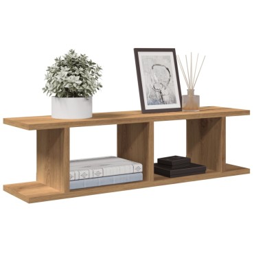 vidaXL Ραφιέρες Τοίχου 2 τεμ. Αρτισιανή Δρυς 75x18x20cm Επεξεργ. Ξύλο