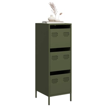 vidaXL Ραφιέρα Πράσινο Λαδί 39x35x103,5cm από Ατσάλι 1 τεμ.