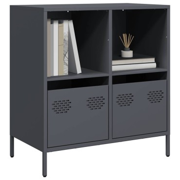 vidaXL Ντουλάπι Ανθρακί 68x39x73,5cm από Χάλυβα Ψυχρής Έλασης 1 τεμ.