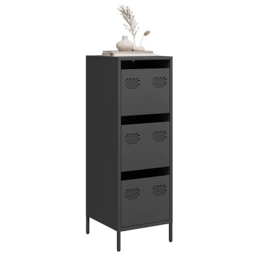 vidaXL Ντουλάπι Μαύρο 39x35x103,5cm από Ατσάλι 1 τεμ.