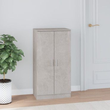 vidaXL Παπουτσοθήκη Γκρι Σκυροδέματος 55x35x108cm Επεξεργασμένο Ξύλο
