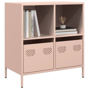 vidaXL Ντουλάπι Ροζ 68x39x73,5cm από Χάλυβα Ψυχρής Έλασης 1 τεμ.