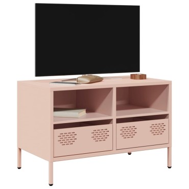 vidaXL Έπιπλο Τηλεόρασης Ροζ 68x39x43,5cm Χάλυβας Ψυχρής Έλασης