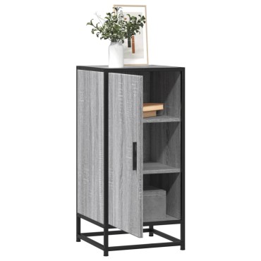 vidaXL Ραφιέρα Γκρι Sonoma 35,5x35x76cm Επεξ. Ξύλο + Μέταλλο 1 τεμ.