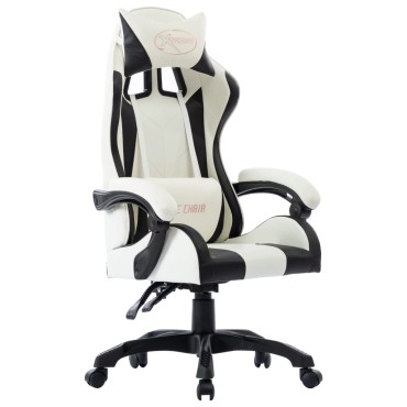 vidaXL Καρέκλα Racing Μαύρη από Συνθετικό Δέρμα 64x65x(111,5-119)cm 1 τεμ.