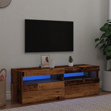 vidaXL Έπιπλο Τηλεόρασης LED Όψη Παλαιού Ξύλου 120x35x40cmΕπεξ. Ξύλο