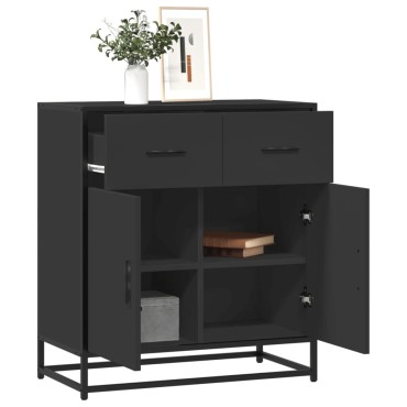 vidaXL Συρταριέρα Μαύρο 68x35x76cm Κατασκευασμένο ξύλο 1 τεμ.