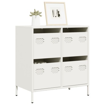 vidaXL Ντουλάπι Λευκό 68x39x73,5cm από Χάλυβα Ψυχρής Έλασης 1 τεμ.