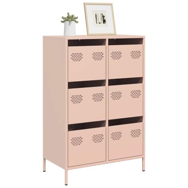 vidaXL Ντουλάπι Ροζ 68x39x101,5cm από Χάλυβα 1 τεμ.