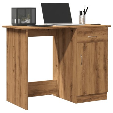 vidaXL Γραφείο Αρτισιανή Δρυς 100x50x76cm από Επεξεργασμένο Ξύλο 1 τεμ.
