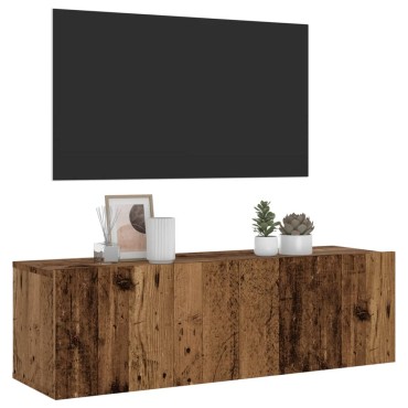 vidaXL Ντουλάπι Τηλεόρασης Τοίχου Παλιό Ξύλο 100x30x30cm Επ. Ξύλο