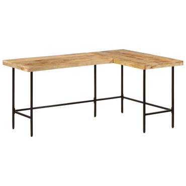 vidaXL Γραφείο 165x110x77cm Μασίφ Ξύλο Μάνγκο και Σίδερο 1 τεμ.