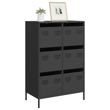 vidaXL Ντουλάπι Μαύρο 68x39x101,5cm από Χάλυβα 1 τεμ.