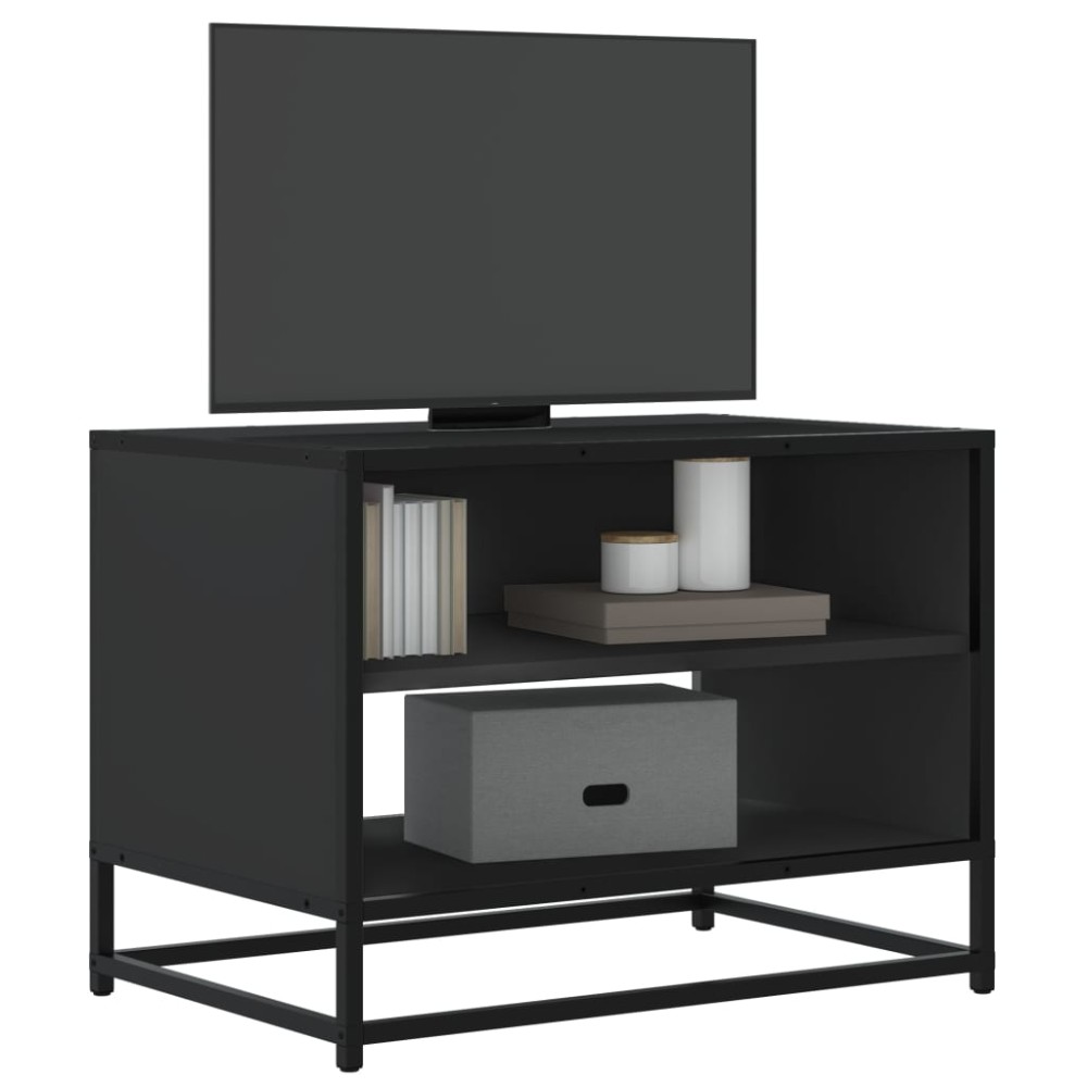 vidaXL Έπιπλο Τηλεόρασης Μαύρο 61x40x46cm από Επεξεργ. Ξύλο/Μέταλλο