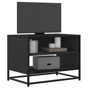 vidaXL Έπιπλο Τηλεόρασης Μαύρο 61x40x46cm από Επεξεργ. Ξύλο/Μέταλλο