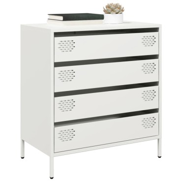 vidaXL Ντουλάπι Λευκό 68x39x73,5cm από Χάλυβα Ψυχρής Έλασης 1 τεμ.