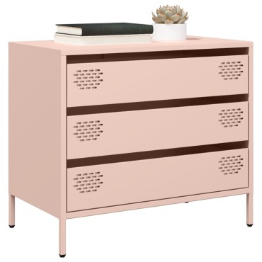 vidaXL Ντουλάπι Ροζ 68x39x58,5cm από Χάλυβα Ψυχρής Έλασης 1 τεμ.