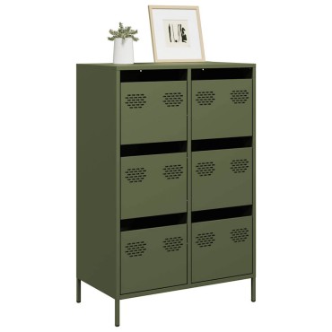 vidaXL Ντουλάπι Πράσινο Λαδί 68x39x101,5cm από Ατσάλι 1 τεμ.