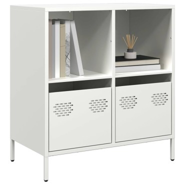 vidaXL Ντουλάπι Λευκό 68x39x73,5cm από Χάλυβα Ψυχρής Έλασης 1 τεμ.